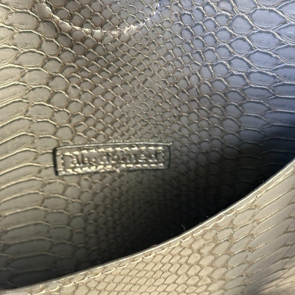 NWT Ah-dorned Black vegan Leather Embossed Reptile Snakeskin bag Boho Crossbody - Picture 6 of 6